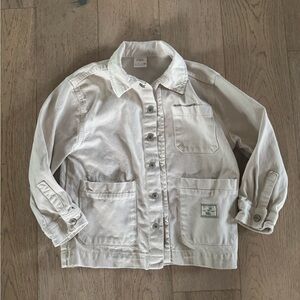 Zara Denim Jacket Ivory Size 7